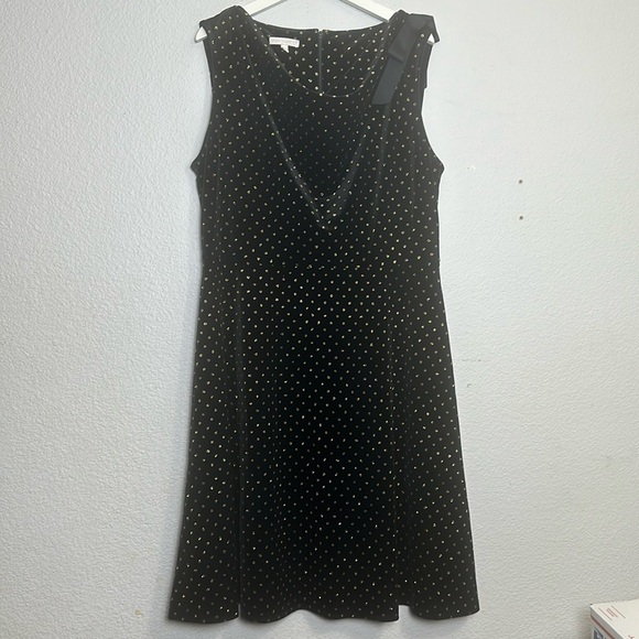 Talbots RSVP Women’s Size XLarge Black Gold Velvet Sleeveless Formal Cocktail - Picture 1 of 13